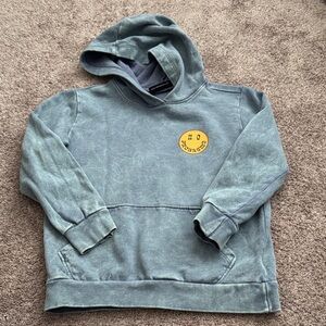 Tiny Whales! Blue Hoodie with Yellow Patch